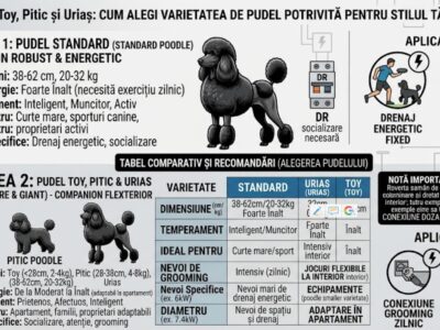 Standard, Toy, Pitic si Urias Cum alegi varietatea de Pudel potrivita pentru stilul tau de viata